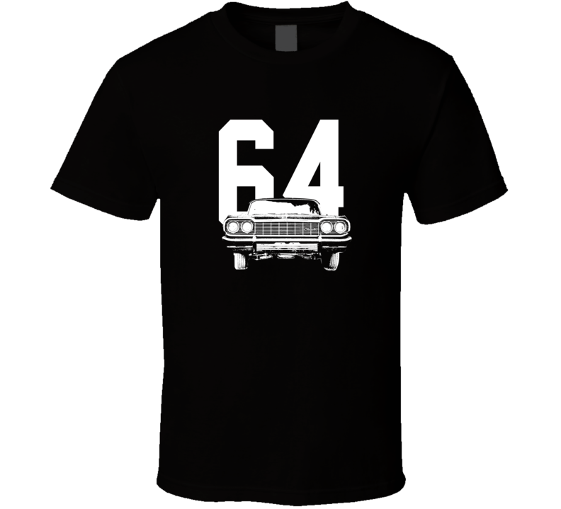 1964 Impala Grill View With Year Dark Color T Shirt