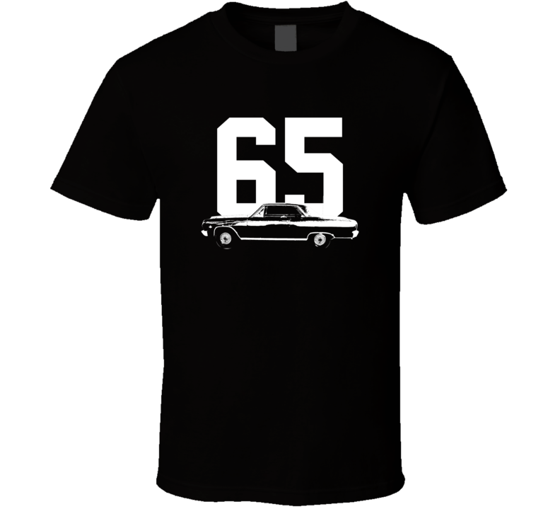 1965 Chevelle Side View With Year Dark Color T Shirt