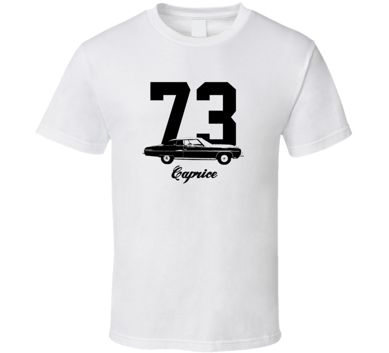 1973 Caprice Side View With Year And Model Light Color T Shirt