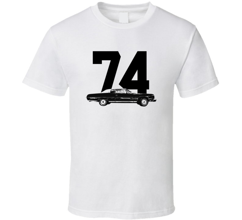 1974 Caprice Side View With Year Light Color T Shirt