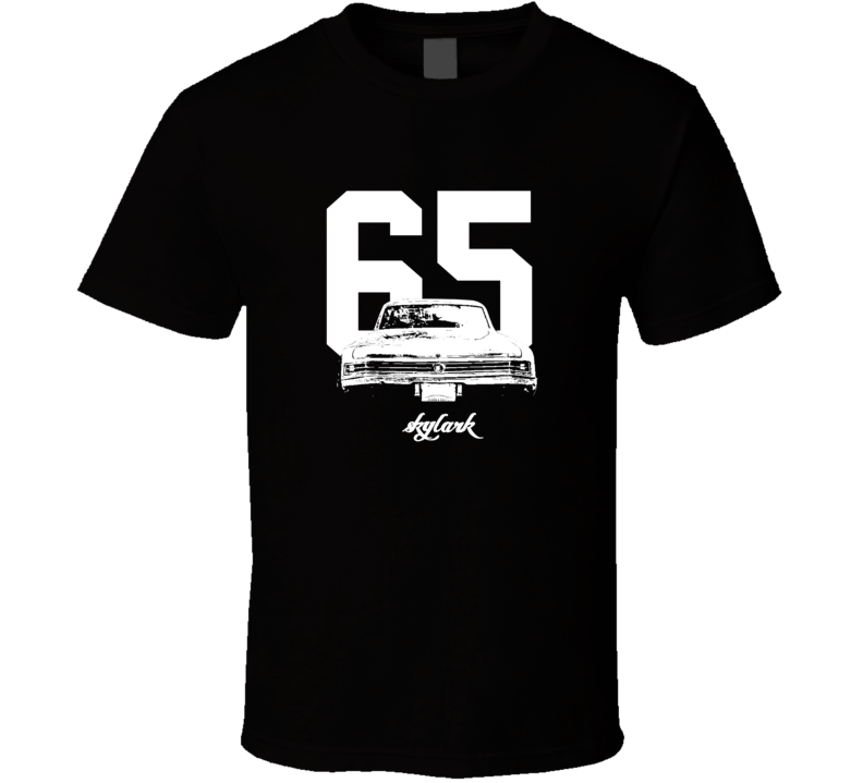 1965 Skylark Rear View With Year And Model Dark Color T Shirt