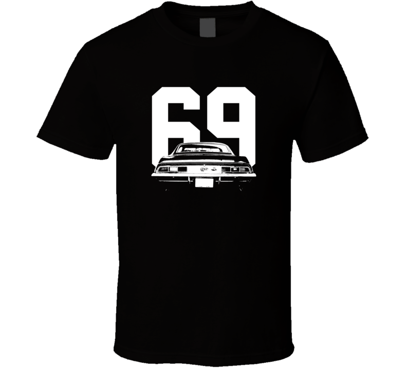1969 Camaro Rear View With Year Dark Color T-Shirt