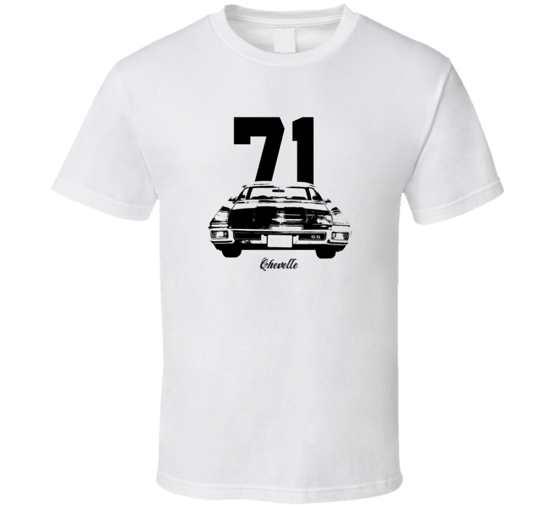 1971 Chevelle Rear View With Year And Model Light Color T Shirt