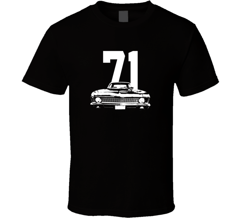 1971 Nova Grill View With Year Dark Color T Shirt