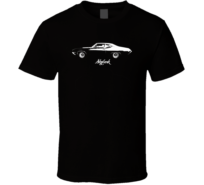1969 Skylark Side View With Model Dark Color T Shirt
