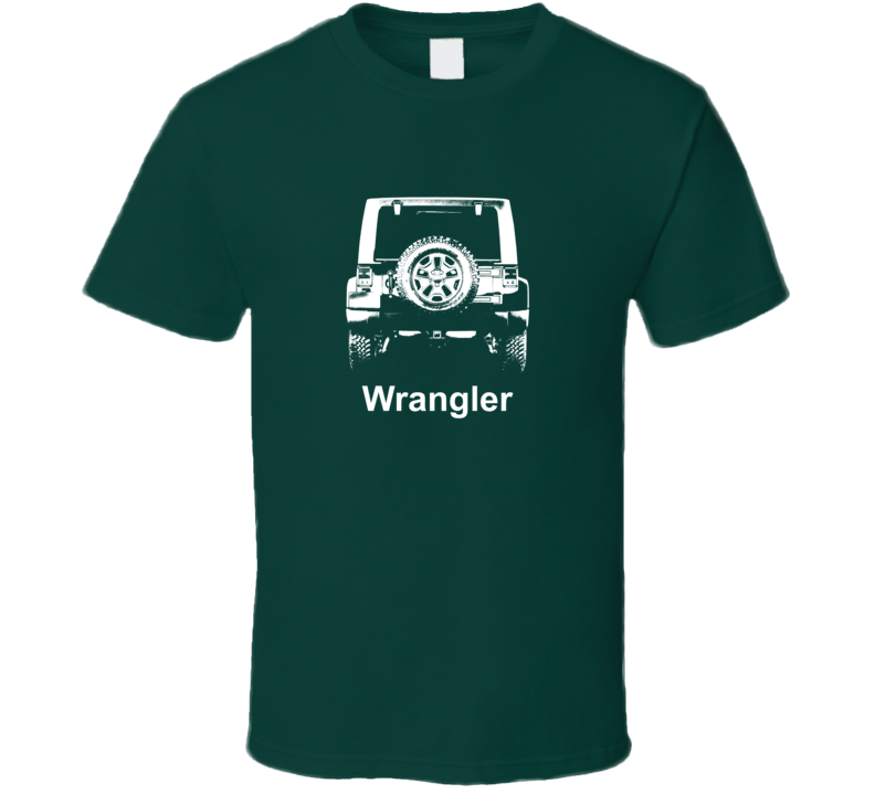 2016 Wrangler Rear View With Model Dark Color T Shirt