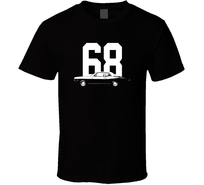 1968 Biscayne Side View With Year Dark Color T Shirt 1968 Biscayne Side View With Year Dark Color T Shirt
