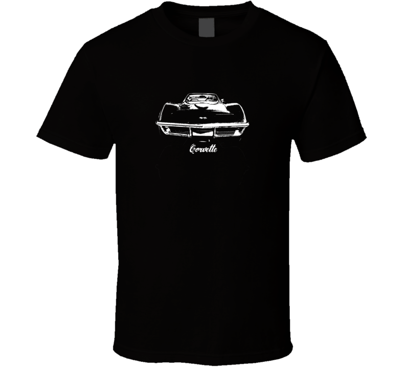1972 Corvette Grill View With Model Dark Color T Shirt