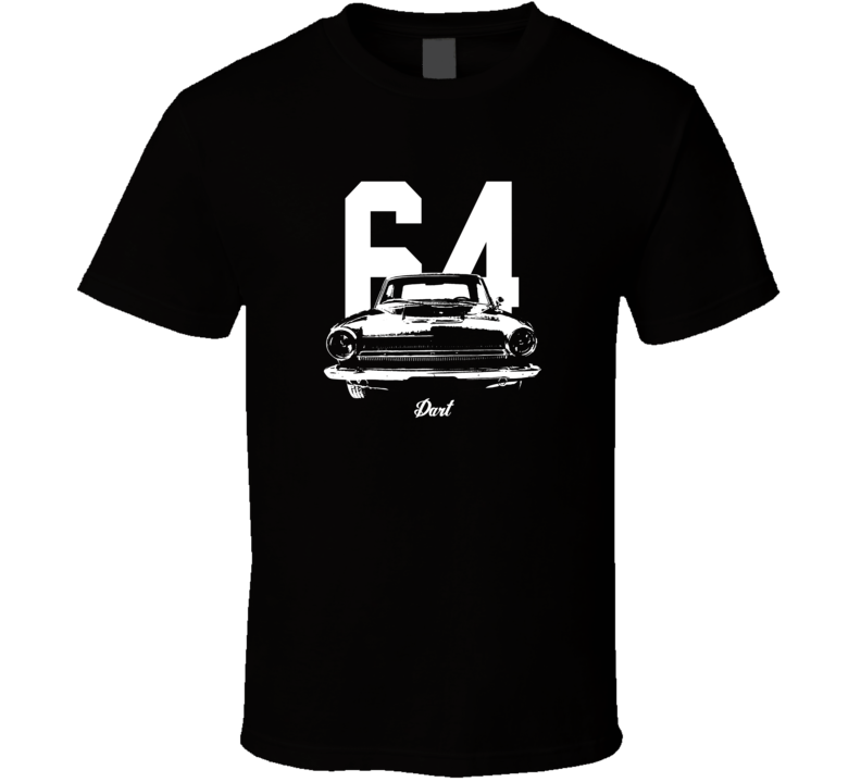 1964 Dart Grill View With Year And Model Dark Color T Shirt 1964 Dart Grill View With Year And Model Dark Color T Shirt