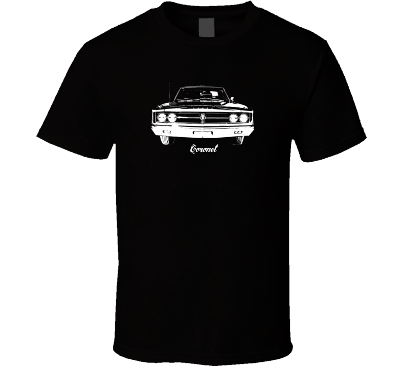 1967 Coronet Grill View With Model Dark Color T Shirt 1967 Coronet Grill View With Model Dark Color T Shirt