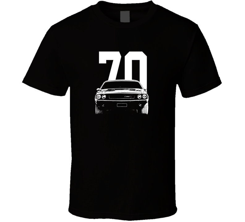 1970 Challenger Grill View With Year Dark Color T Shirt 1970 Challenger Grill View With Year Dark Color T Shirt