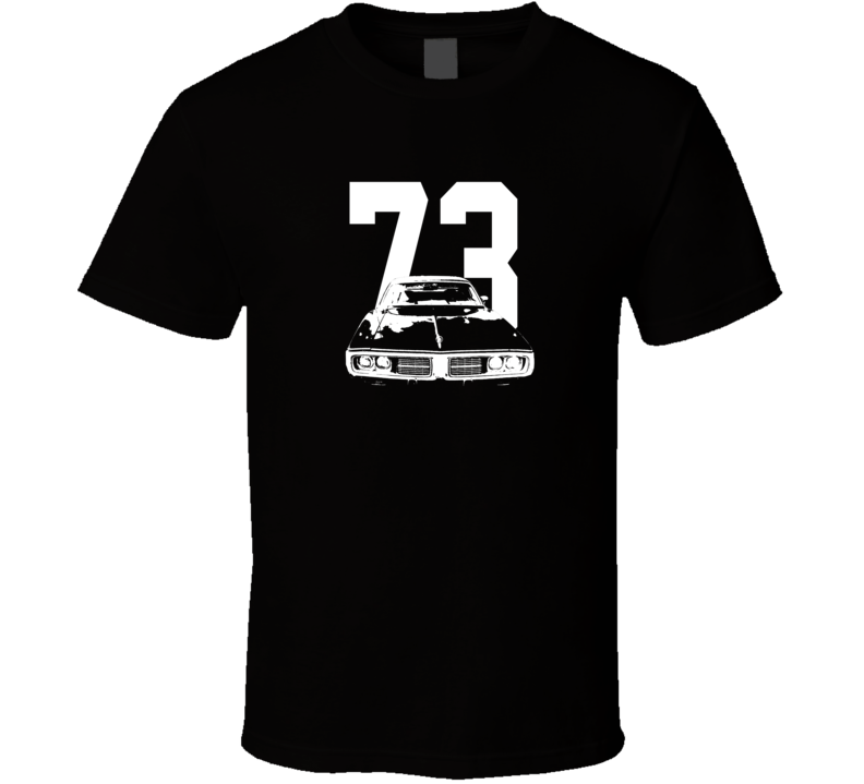 1973 Charger Grill View With Year Dark Color T Shirt 1973 Charger Grill View With Year Dark Color T Shirt