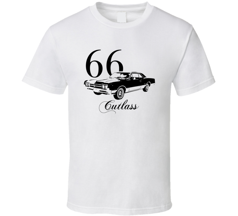 1966 Cutlass Side View With Year and Model Light Color T Shirt