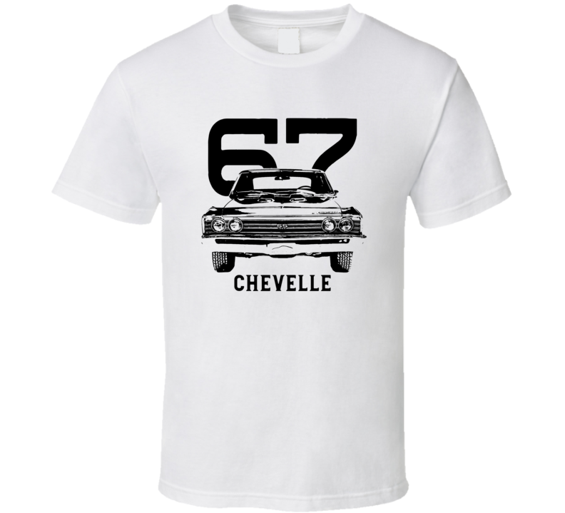 1967 Chevelle Grill View With Year And Model Light Color T Shirt