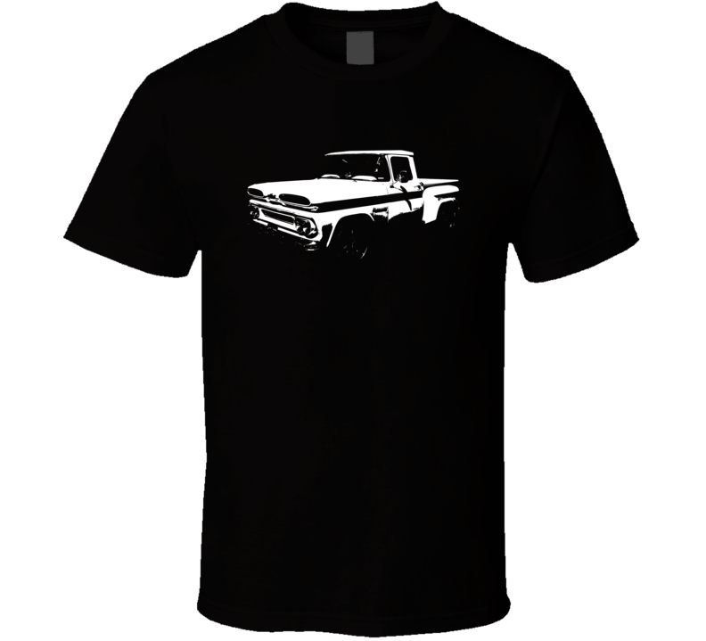 1961 Apache C10 Pickup Side View Black T Shirt