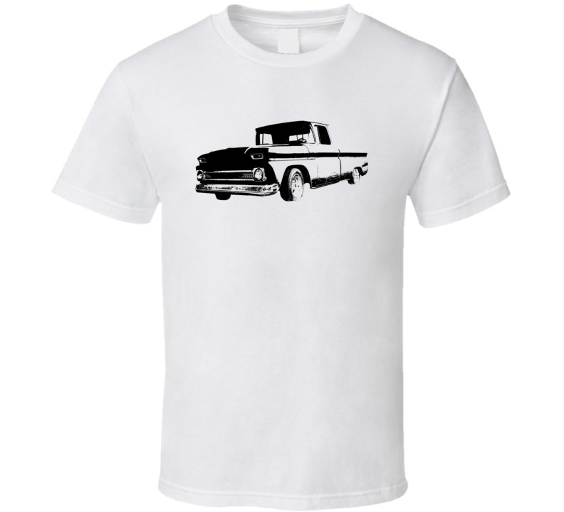 1962 C10 Apache Pickup Side View White T Shirt