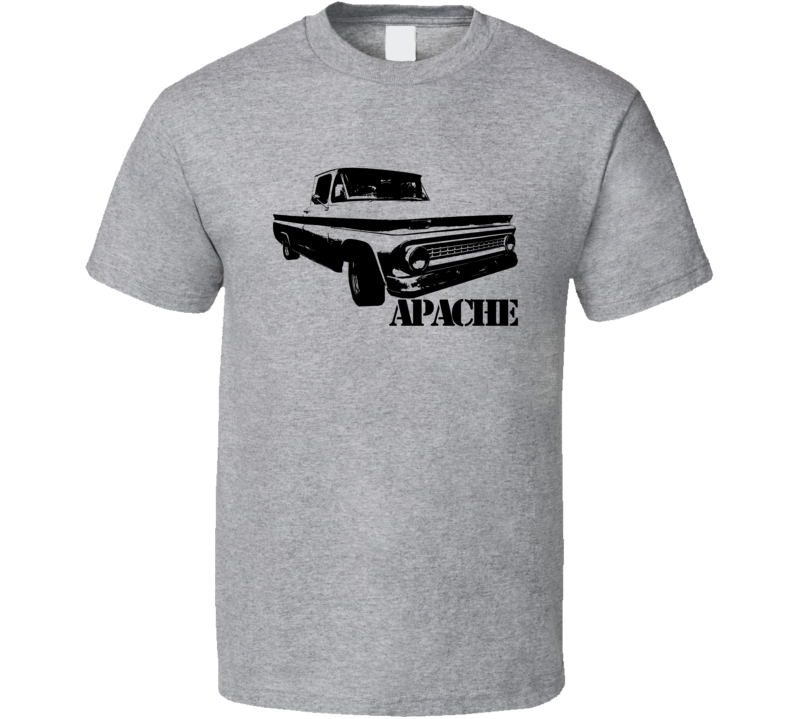 1963 C10 Apache Pickup Side View With Apache Model Name Heather Grey T