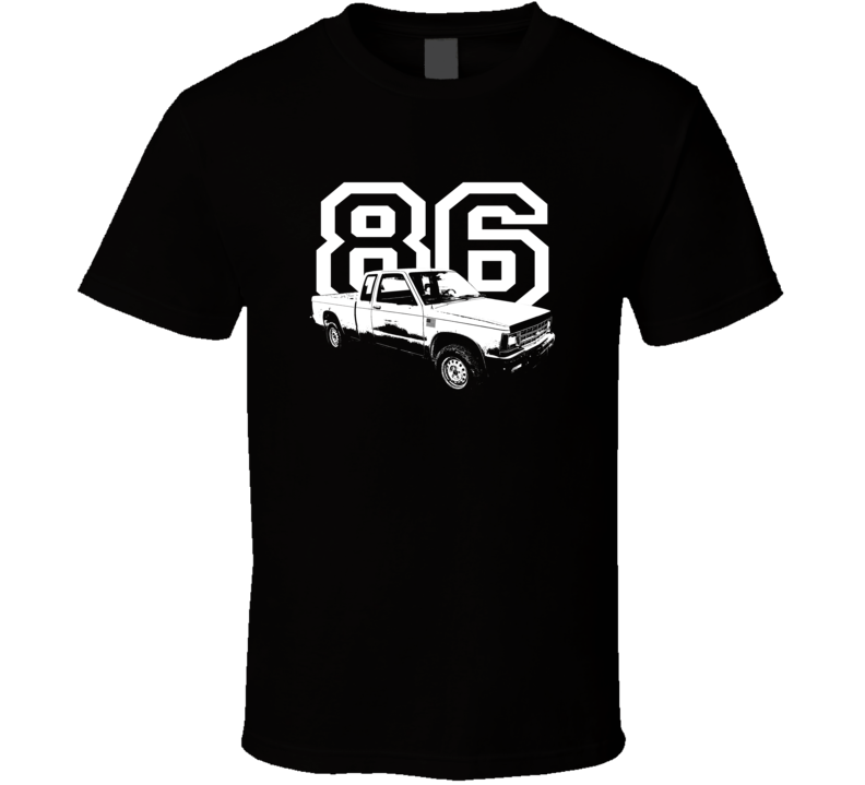 1986 S10 Side View With Year Dark Color T Shirt