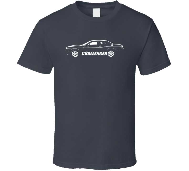 2016 Challenger Side View With Model Name Charcoal Grey T Shirt 2016 Challenger Side View With Model Name Charcoal Grey T Shirt