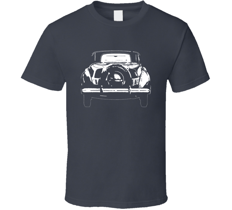 1942 Continental Zephyr Rear View Charcoal Grey T Shirt
