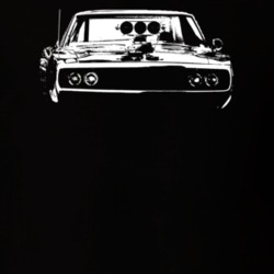 Fast and Furious 1969 Dodge Charger Grill View Faded Look Dark T Shirt 1037088