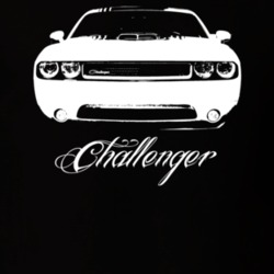 2014 Dodge Challenger Shaker Hood Grill View Model Dark Color Shirt 19208497