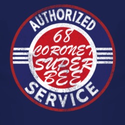 Authorized Service 1968 DODGE CORONET SUPER BEE Distressed Look Dark T Shirt 2460486