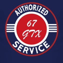 Authorized Service 1967 PLYMOUTH GTX Dark T Shirt 2475144