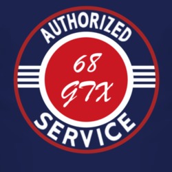 Authorized Service 1968 PLYMOUTH GTX Dark T Shirt 2475147