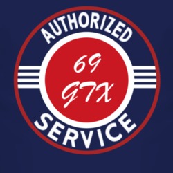 Authorized Service 1969 PLYMOUTH GTX Dark T Shirt 2475151