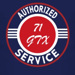 Authorized Service 1971 PLYMOUTH GTX Dark T Shirt 2475158