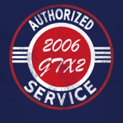 Authorized Service 2006 GTX2 Distressed Look Dark T Shirt 2498201