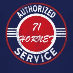 Authorized Service 1971 AMC HORNET Distressed Look Dark T Shirt 2499448