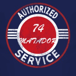 Authorized Service 1974 AMC MATADOR Distressed Look Dark T Shirt 2505280