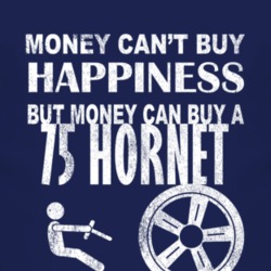 Money Cant Buy Happiness 1975 AMC HORNET Dark Distressed T Shirt 2868060