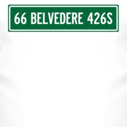 1966 PLYMOUTH BELVEDERE 426S Street Sign Car T Shirt 2997626