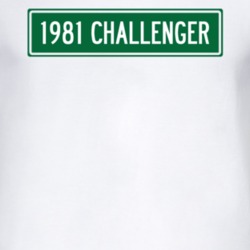 1981 Dodge Challenger Street Sign Car T Shirt 2998412