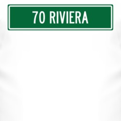 1970 BUICK RIVIERA Street Sign Car T Shirt 3026318