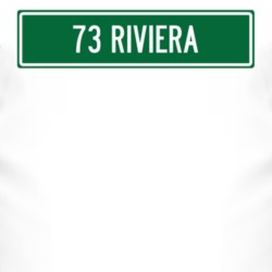1973 BUICK RIVIERA Street Sign Car T Shirt 3026834