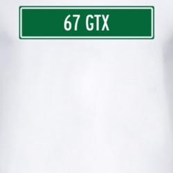 1967 PLYMOUTH GTX Street Sign Car T Shirt 3035641