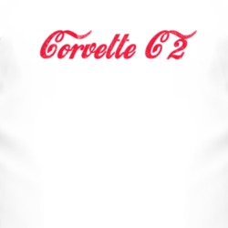 Chevy Corvette C2 Cola Font Parody Distressed Look Light T Shirt 4822624