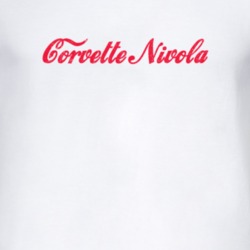 Chevy Corvette Nivola Cola Font Parody Distressed Look Light T Shirt 4822636