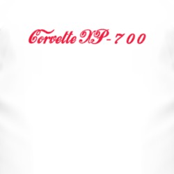 Chevy Corvette Xp-700 Cola Font Parody Distressed Look Light T Shirt 4822648