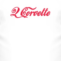Chevy Q Corvette Cola Font Parody Distressed Look Light T Shirt 4822765