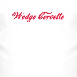 Chevy Wedge Corvette Cola Font Parody Distressed Look Light T Shirt 4822851