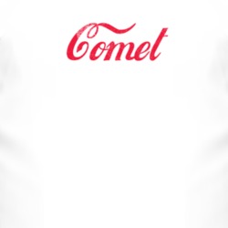 Mercury Comet Cola Font Parody Distressed Look Light T Shirt 4826053