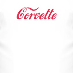 Chevrolet Corvette Cola Font Parody Distressed Look Light T Shirt 4827517