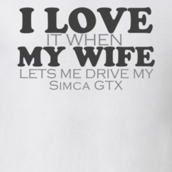 I Love My Wife Simca GTX Funny Faded Look Shirt 9323202