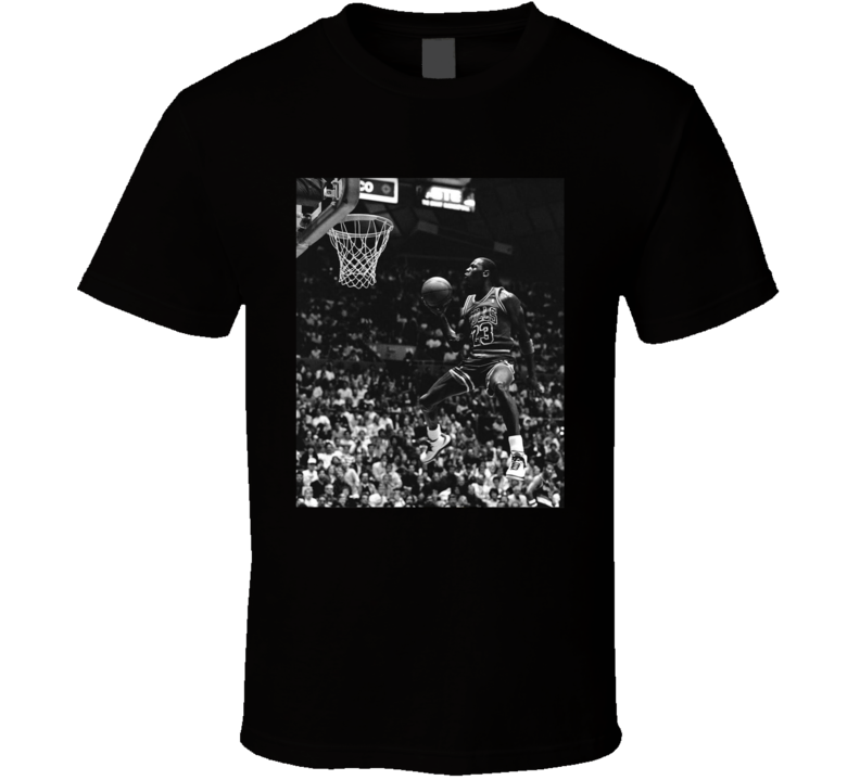 Michael Jordan Slam Dunk Contest Chicago Basketball Fan T Shirt