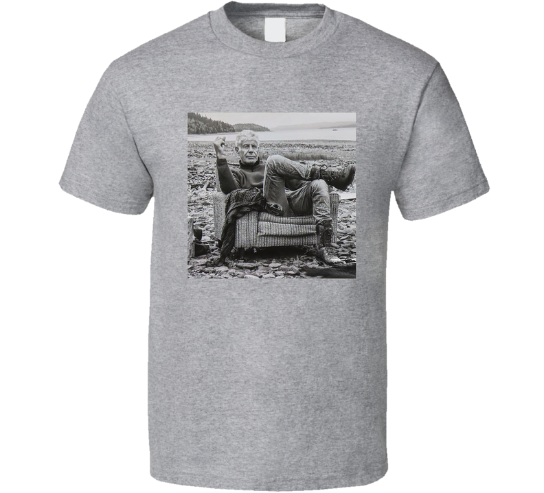 Anthony Bourdain Portrait On The Beach T Shirt